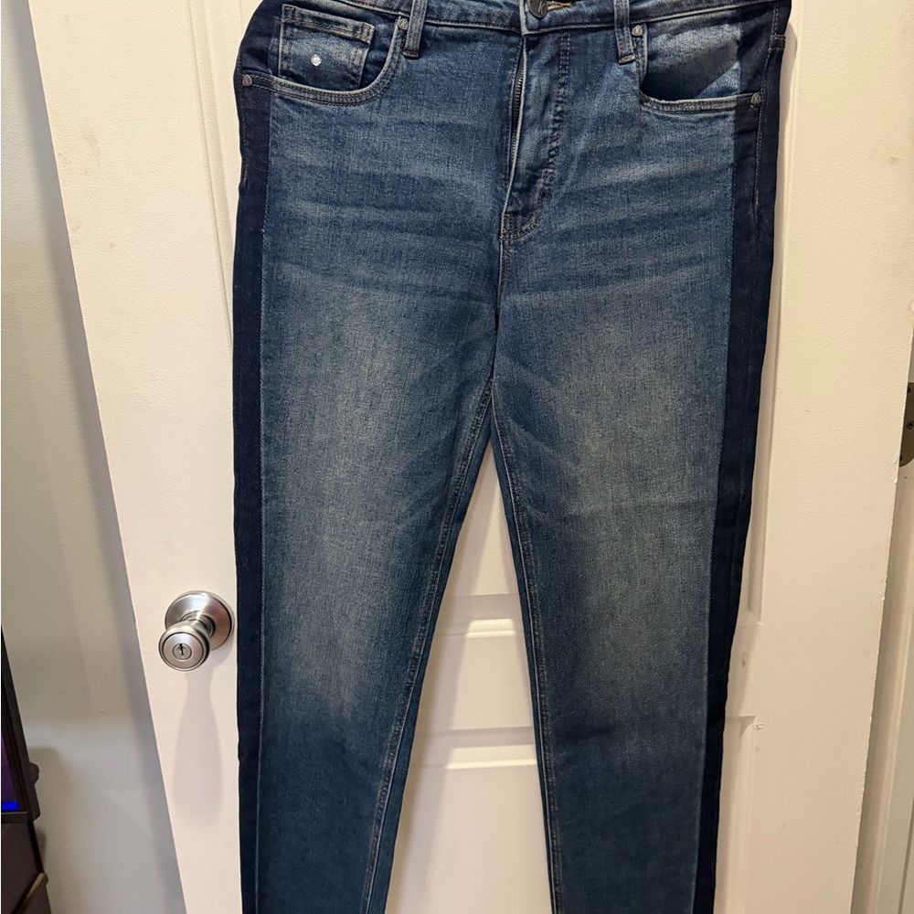 Kit from the Kloth -Tone Side Stripe Skinny Jeans - Blue